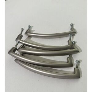 Vintage Drawer Pulls Silver Polish Tone Set of 5 5.5in